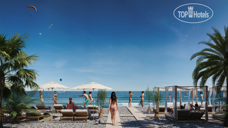 Пляж в Volna Resort (закрыт)
