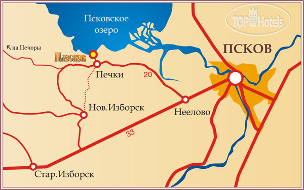 Псковская область изборск карта