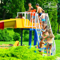 Lebed water slide in children swimmi