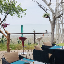 Club Hotel Bereg Evkaliptov (Берег эвкалиптов) Вид на море с террасы ресторан