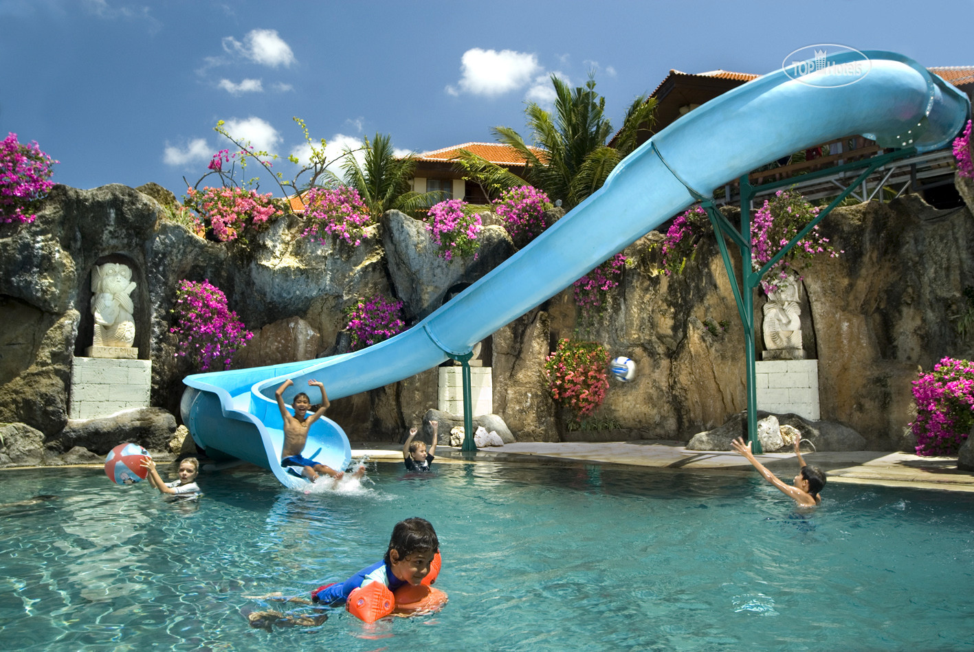 Отели с горками для детей. The Westin Resort Nusa Dua, Bali. Westin Nusa Dua Bali. The Westin Resort Nusa Dua 5*. Водные горки.