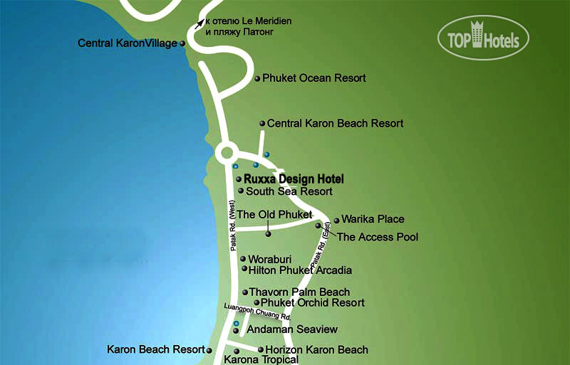 Отели пляжа карон пхукет на карте. Карта Карон Бич с отелями. Hotel Karon Beach на карте. Карта отеля орхид Карон Пхукет. Le Meridien Phuket Beach Resort карта побережья.