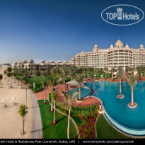 Kempinski Hotel & Residence Palm Jumeirah Вид Отеля - бассейн, пляж, сад