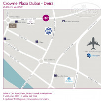 Crowne Plaza Dubai Deira Hotel Map