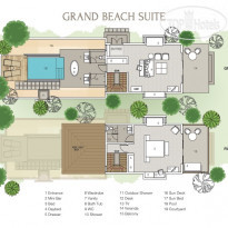 Sun Siyam Iru Veli Grand Beach Suite план номера