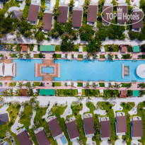 Kuda Villingili Resort Maldives Aerial Pool 1