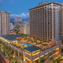 Embassy Suites Hotel - Waikiki Beach Walk Exterior at Night