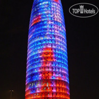 Glories Barcelona Torre Agbar Night