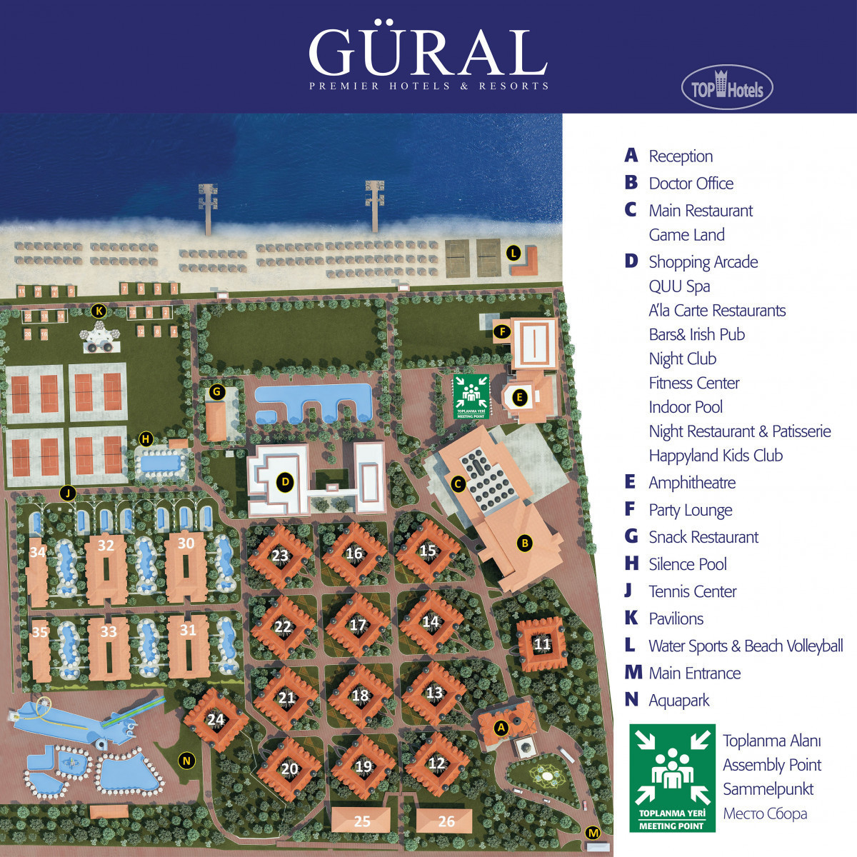 Gural belek карта отеля