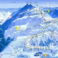 Chalet Lou Crouet Схема горнолыжных трас Ле Дез 