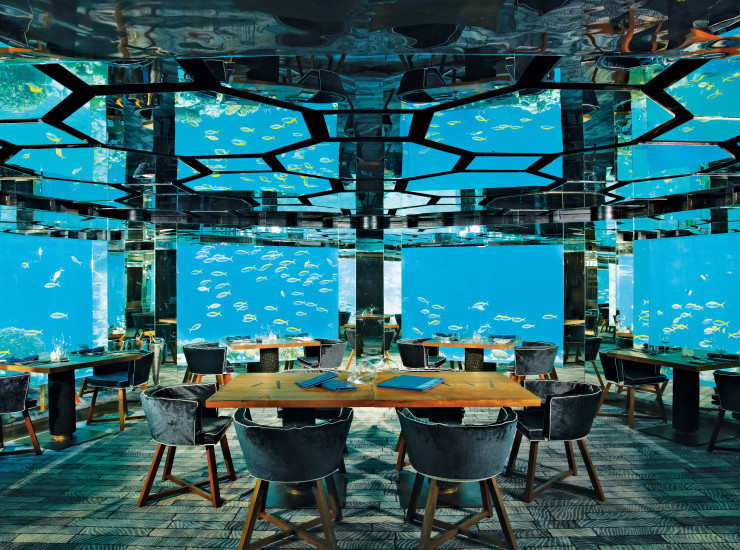 The Amazing 5.8 Undersea Restaurant at Hurawalhi Maldives - YouTube