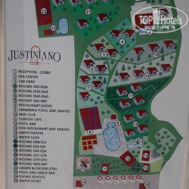 Justiniano club alanya 4 карта отеля