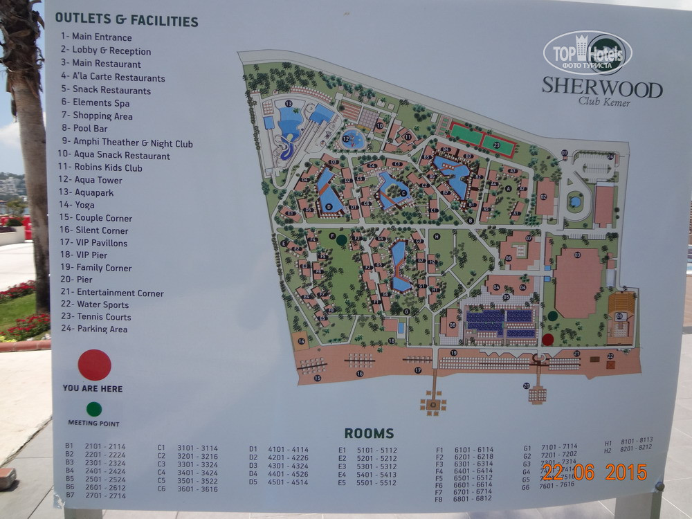 Sherwood exclusive kemer 5 карта отеля