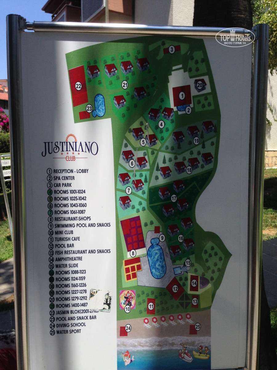 Justiniano club alanya 4 карта отеля