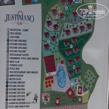 Justiniano club alanya 4 карта отеля