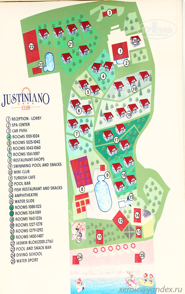 Justiniano club park conti карта