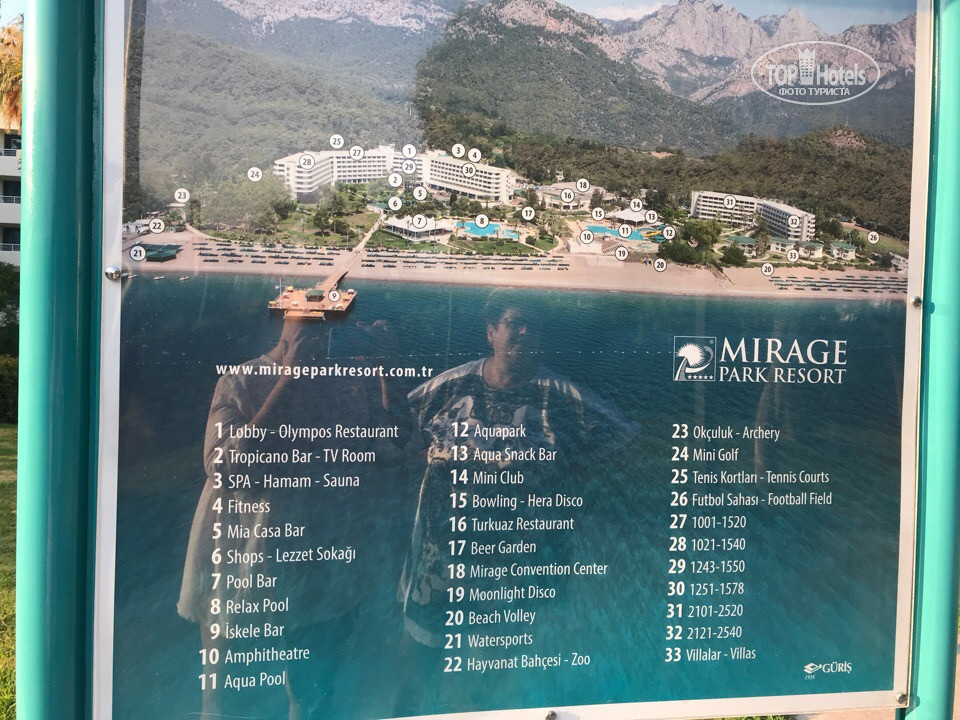 Mirage park resort 5 карта отеля