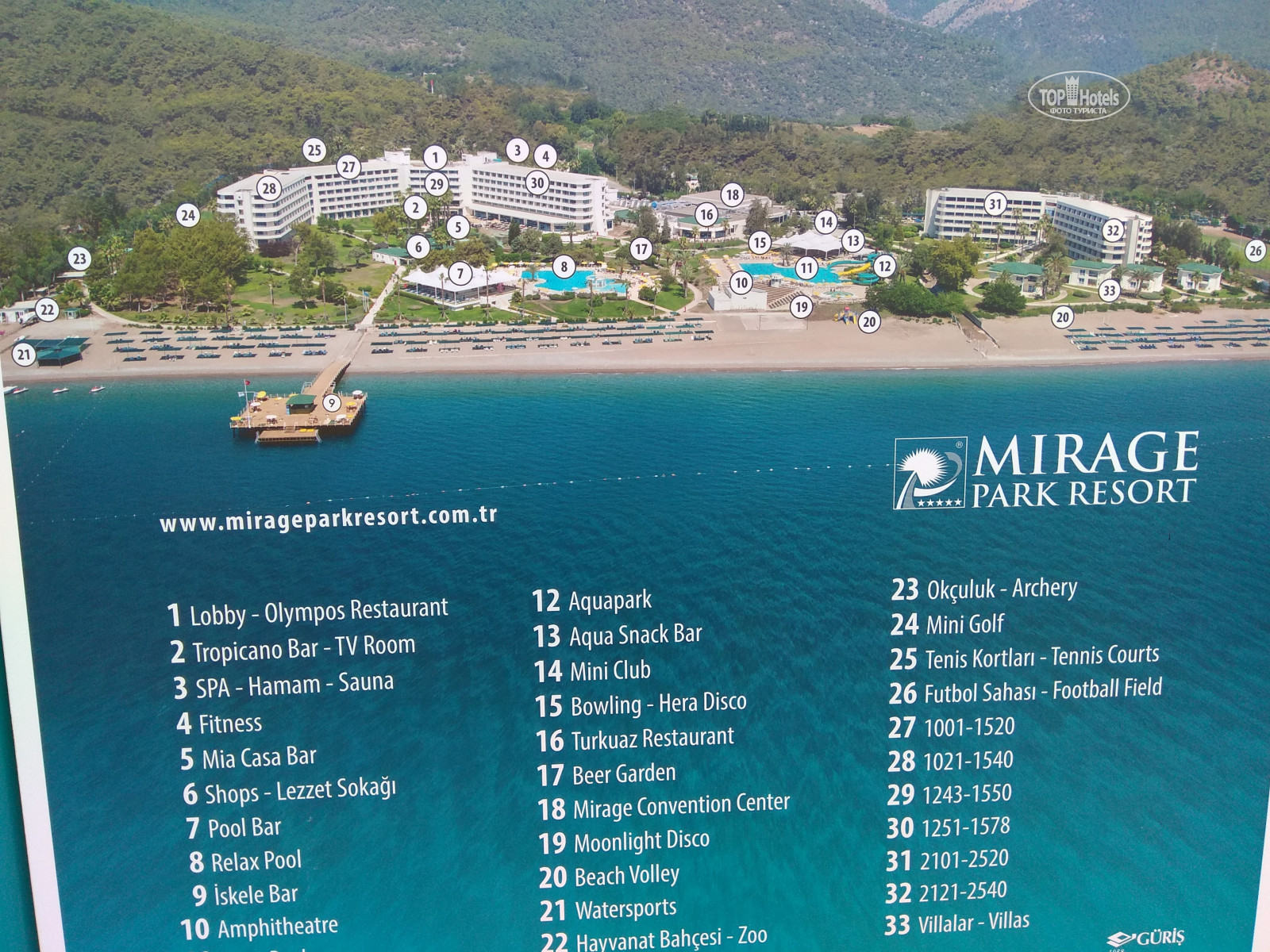 Mirage park resort 5 карта отеля