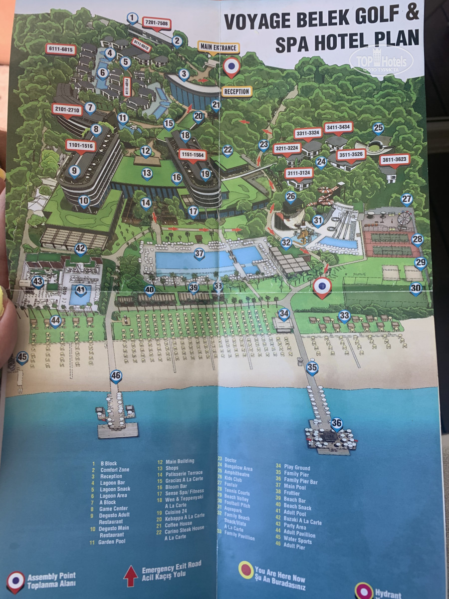 Voyage belek карта отеля