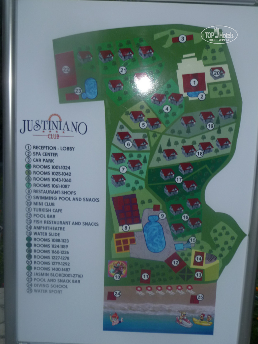 Justiniano club alanya 4 карта отеля