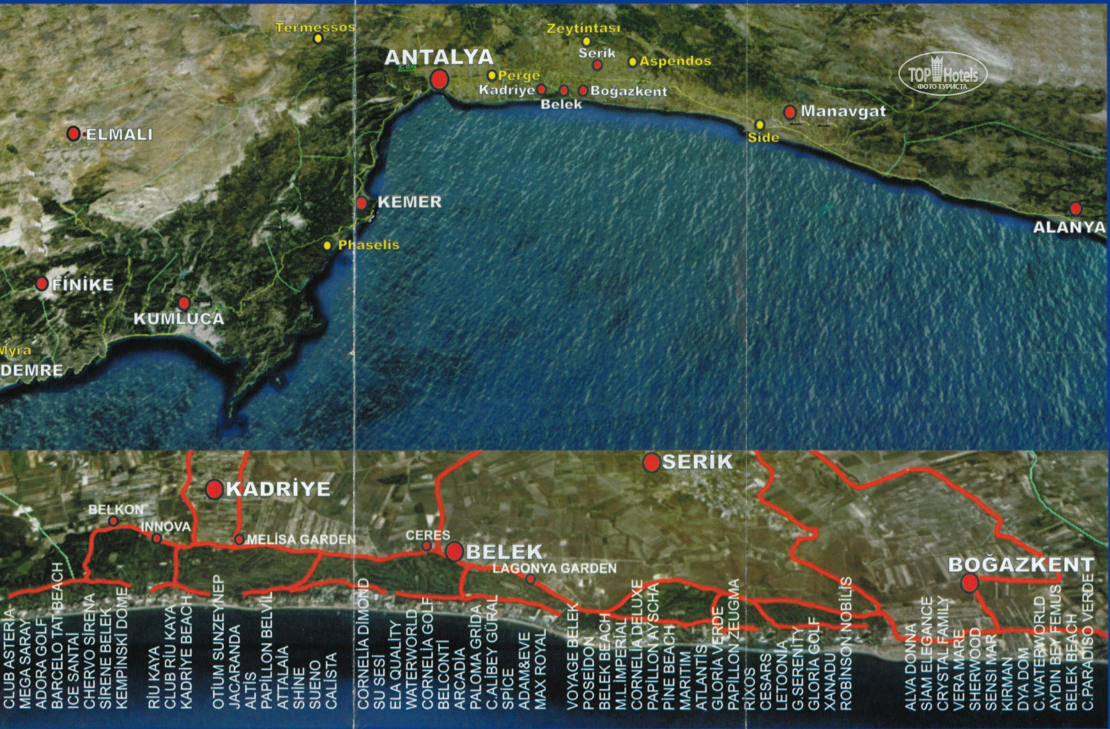 Турция белек карта побережья