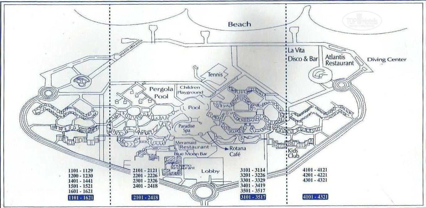 Long beach resort hurghada 4 карта отеля